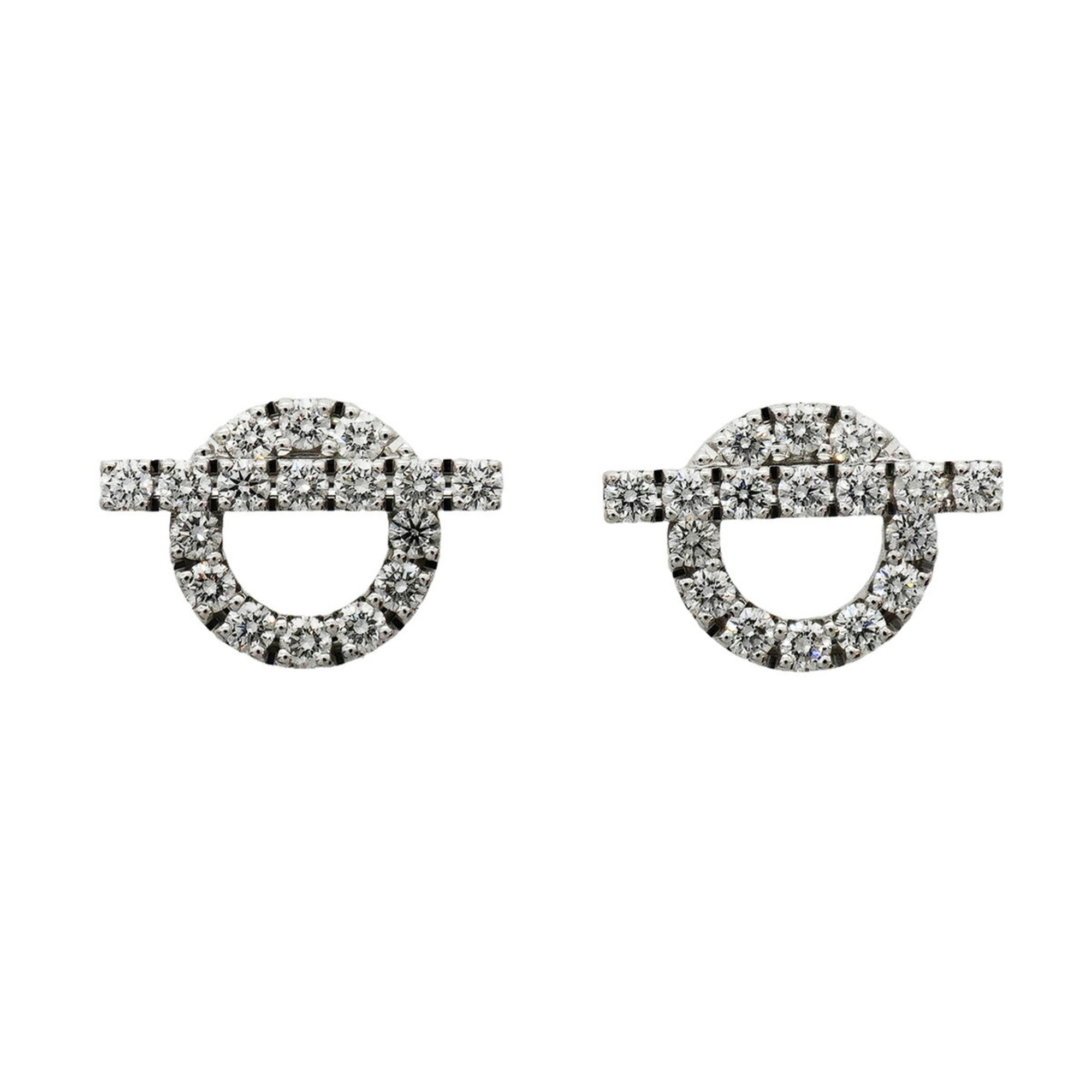 Hermes Finesse Earrings, 18K White Gold, Diamond, Ladies\' P3433535