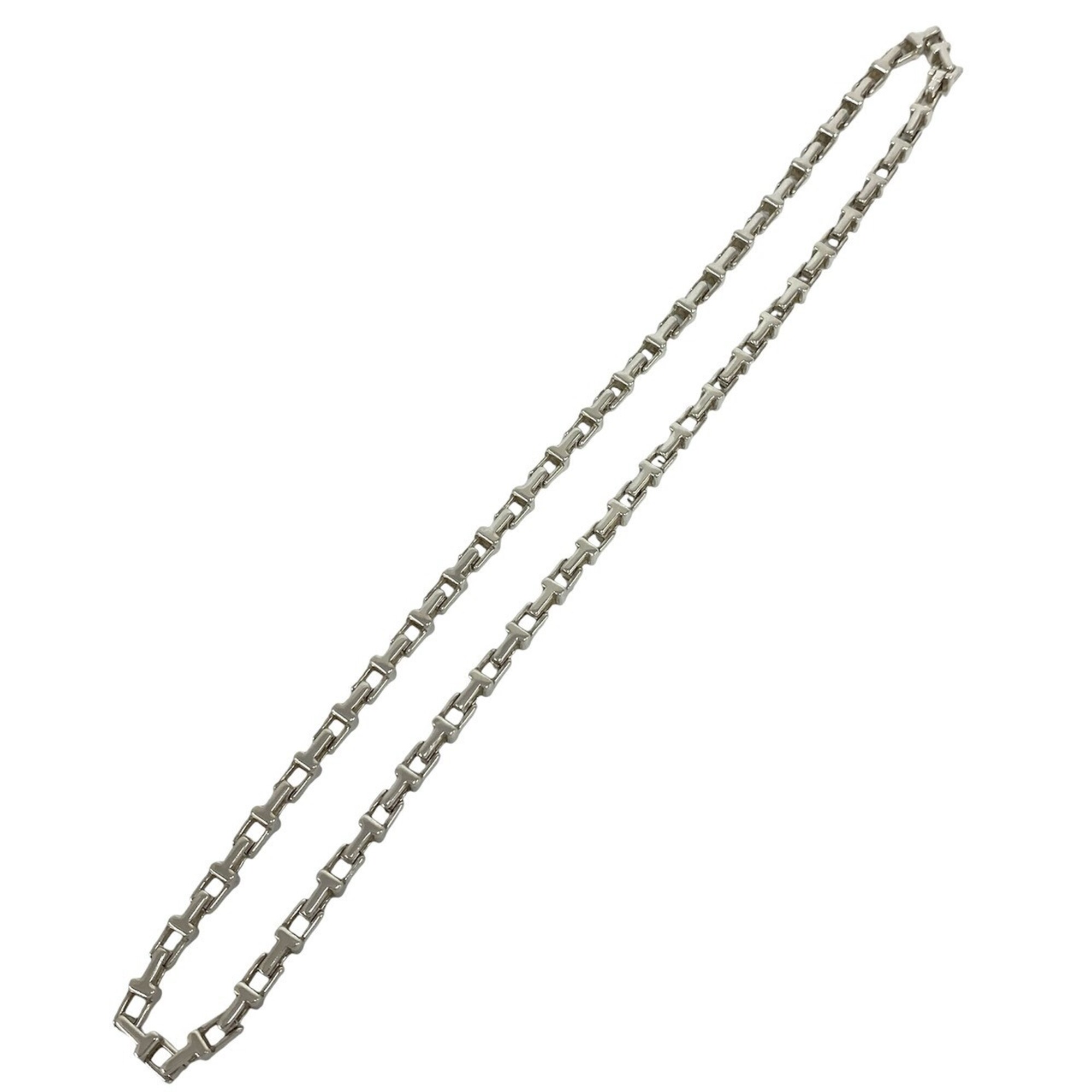 TIFFANY&Co. Tiffany Vintage T Narrow Necklace, Sterling Silver 925 Chain Choker Accessory, 11427