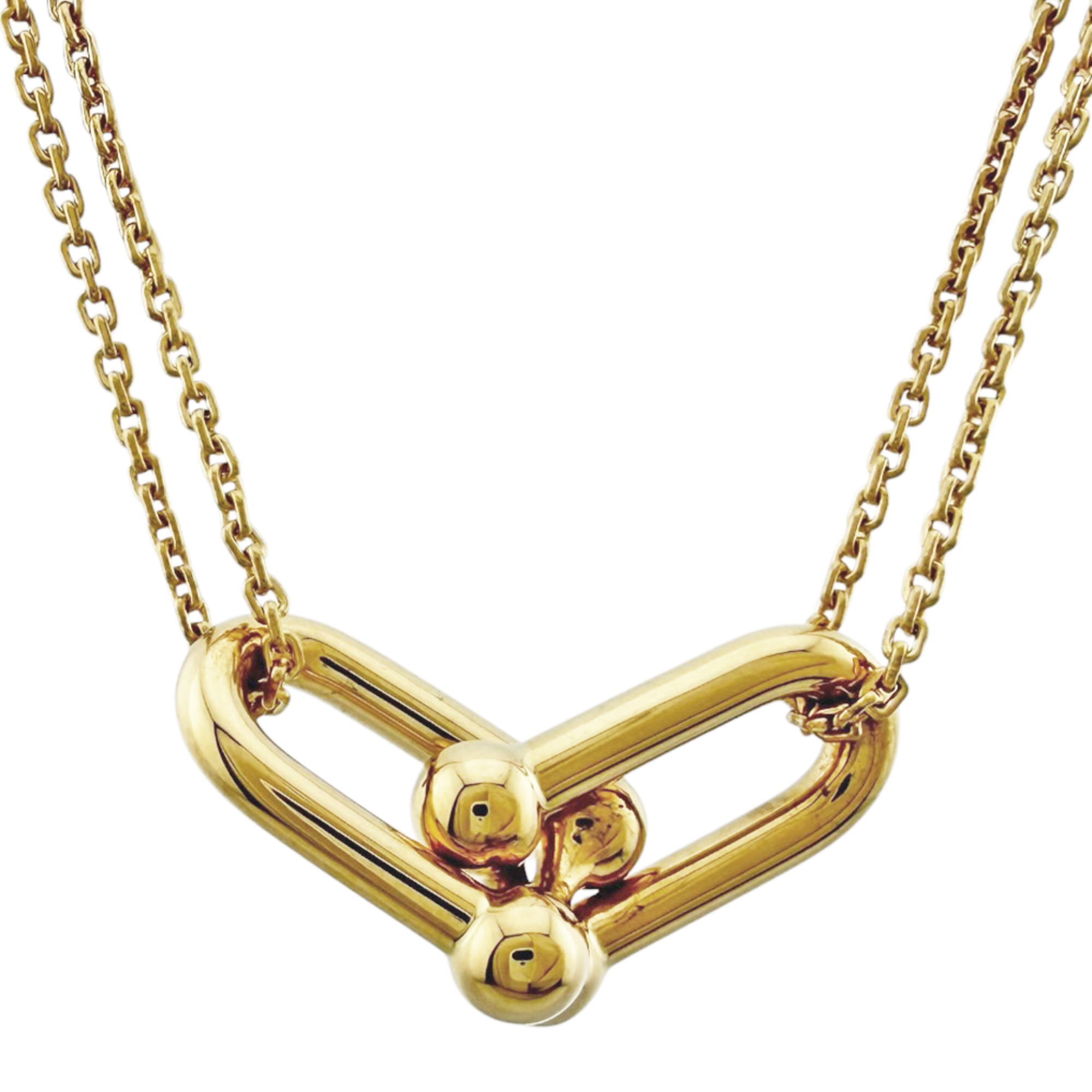 Tiffany HardWear Double Link Pendant Necklace, 18K Yellow Gold, Women\'s, by & Co.