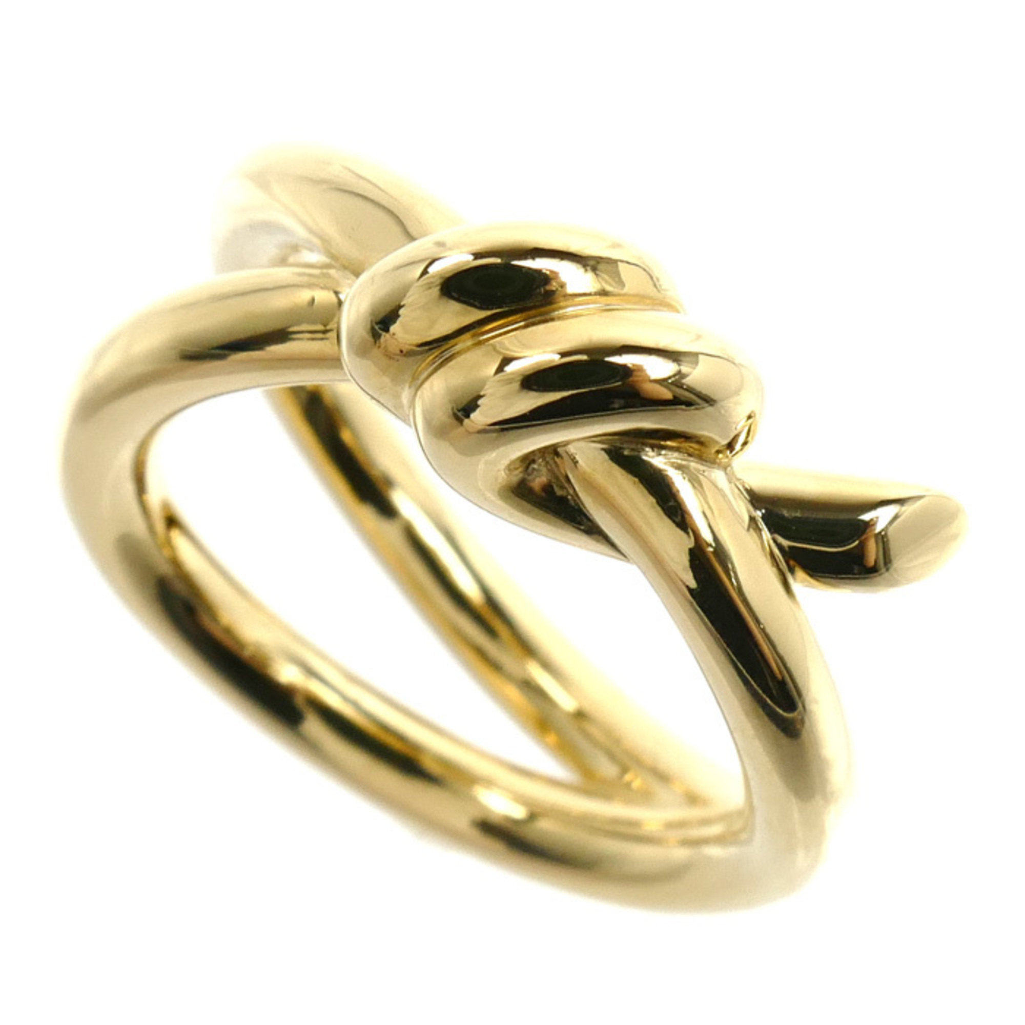 TIFFANY&Co. Tiffany 18K Yellow Gold Knot Double Row Ring (10.9g) Women\'s