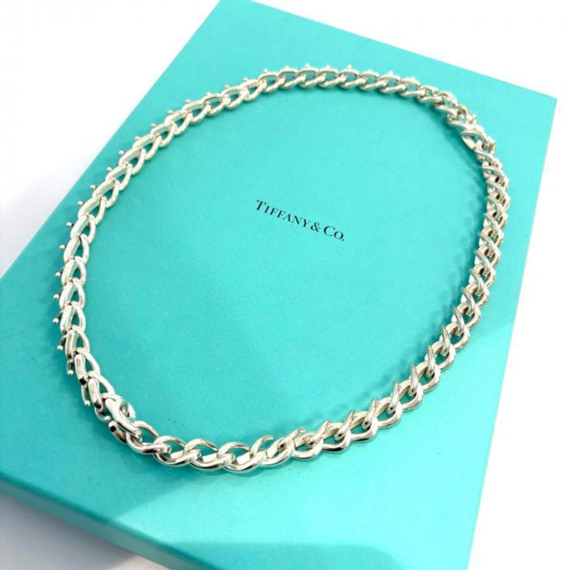 Tiffany & Co. Forge Medium Link Necklace, Ag925 Sterling Silver, 131.3g