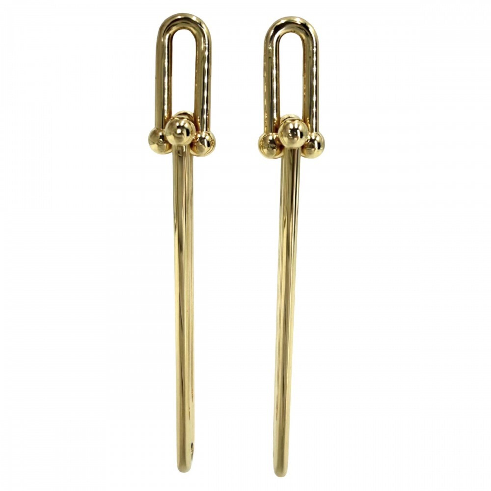 Tiffany & Co. Women\'s Hardware Double Long Link Earrings, Jewelry Accessory, Au750 K18YG, 18K Yello