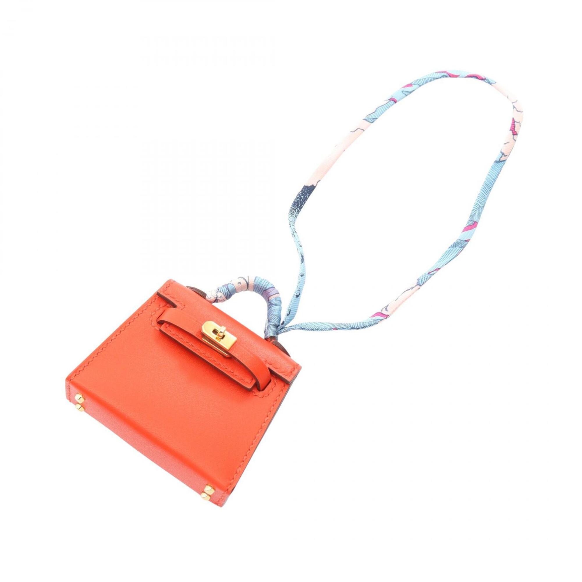 Hermes Kelly Twilly Charm Accessory, Silk, Tadelakt, Women\'s, Red/Multicolor
