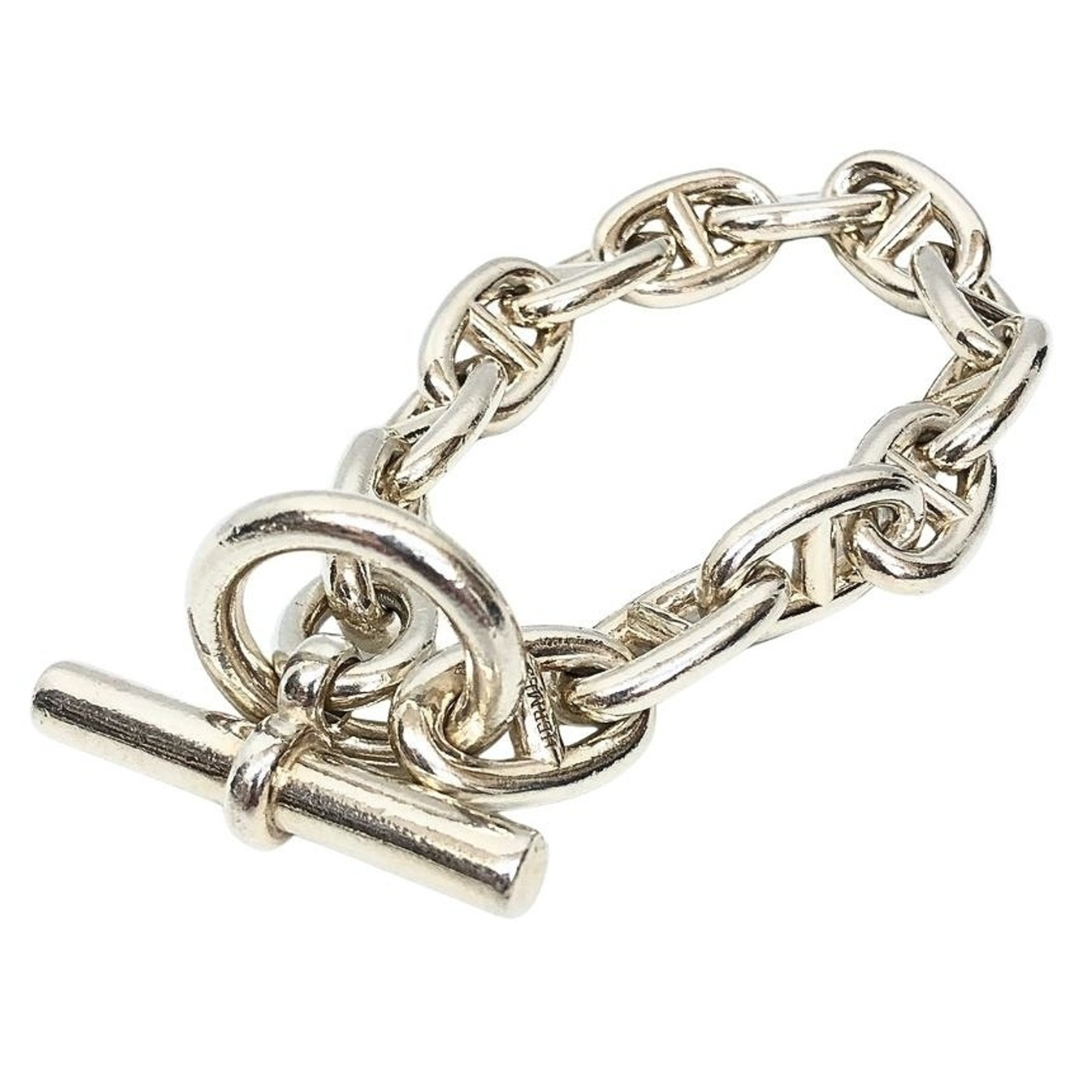 Hermes Chaine d\'Ancre TGM 13-link AG925 Silver Bracelet