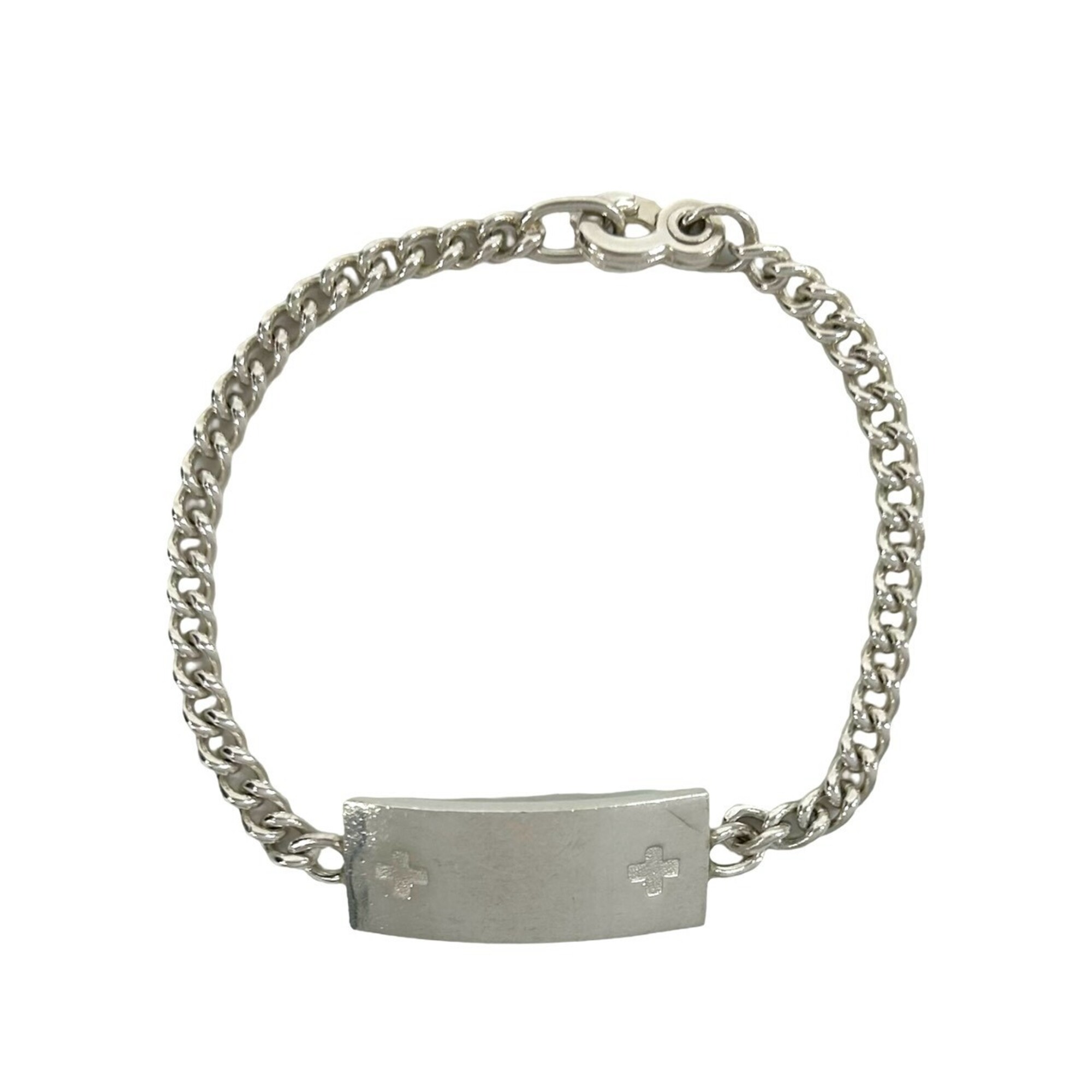 TIFFANY&Co. Tiffany Medical ID Plate Bracelet, Sterling Silver 925, Accessory, 10902