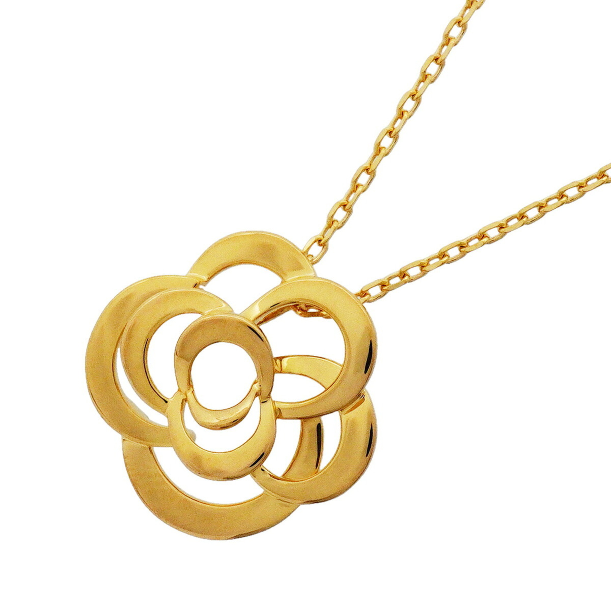Chanel Camellia Necklace, 18K Yellow Gold, Women\'s, OP018549