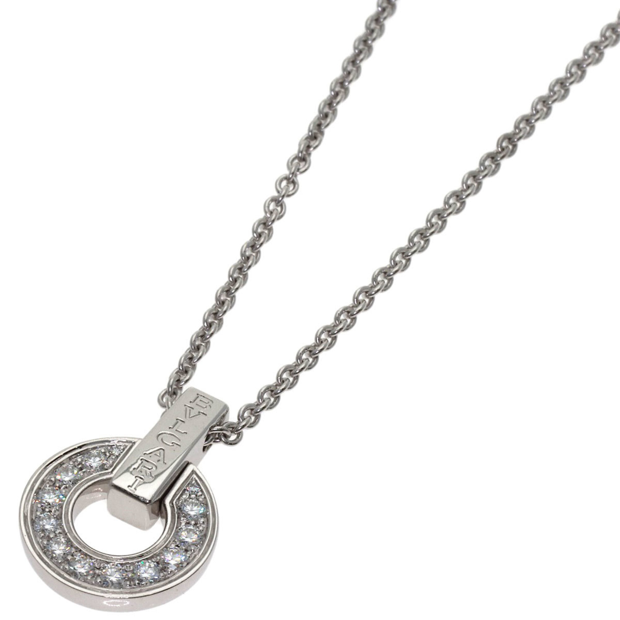 BVLGARI Diamond Necklace 18K White Gold Women\'s