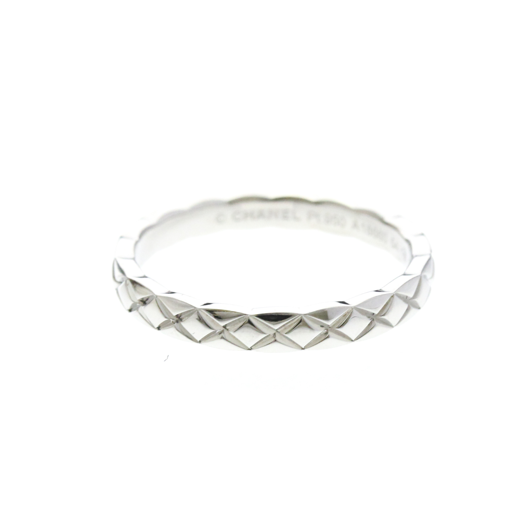Chanel Coco Crush Ring Mini Model Platinum Fashion No Stone Band Ring Silver