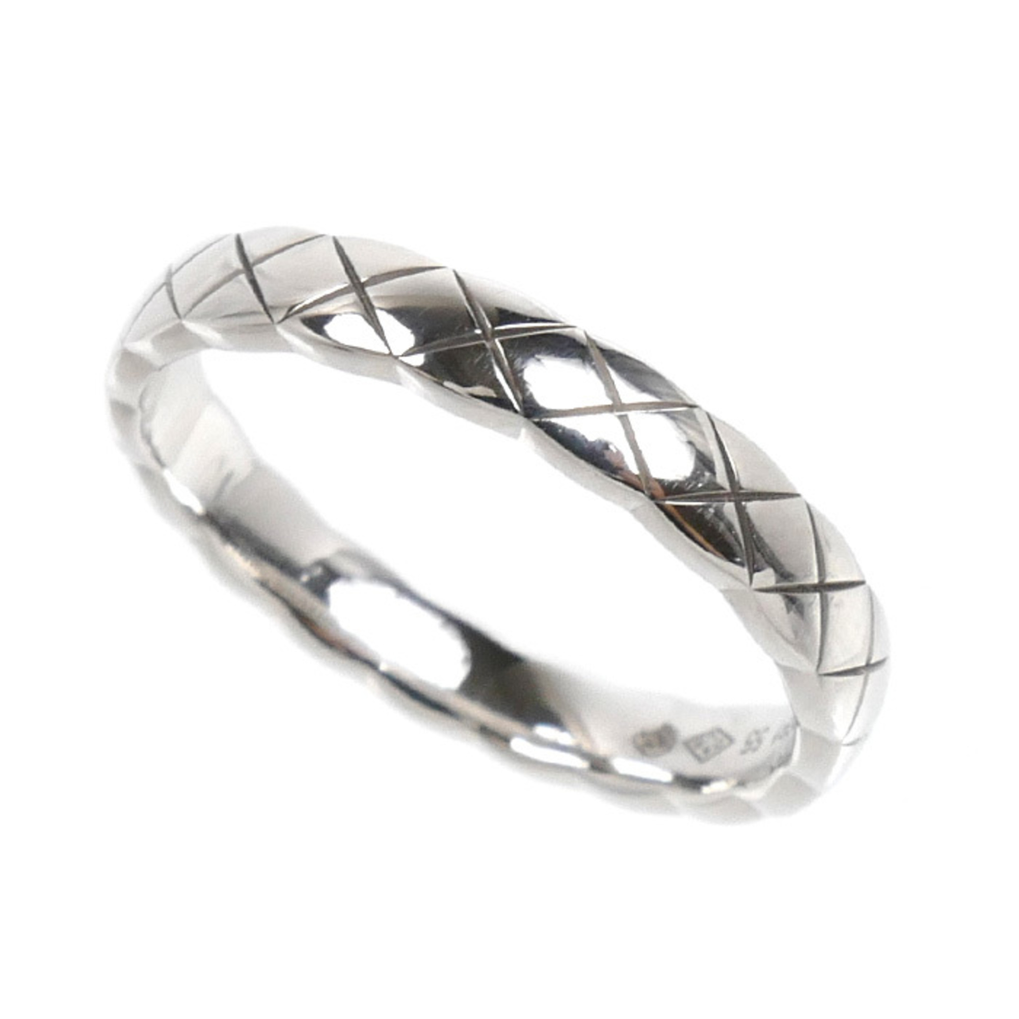 CHANEL 18KWG White Gold Coco Crush Ring J11793 55 4.0g Women\'s