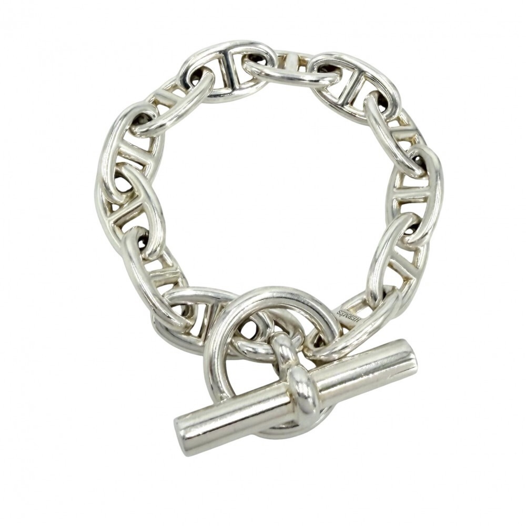Hermes Chaine d\'Ancre GM bracelet for men, accessory, jewelry, 925 sterling silver, approximately 6