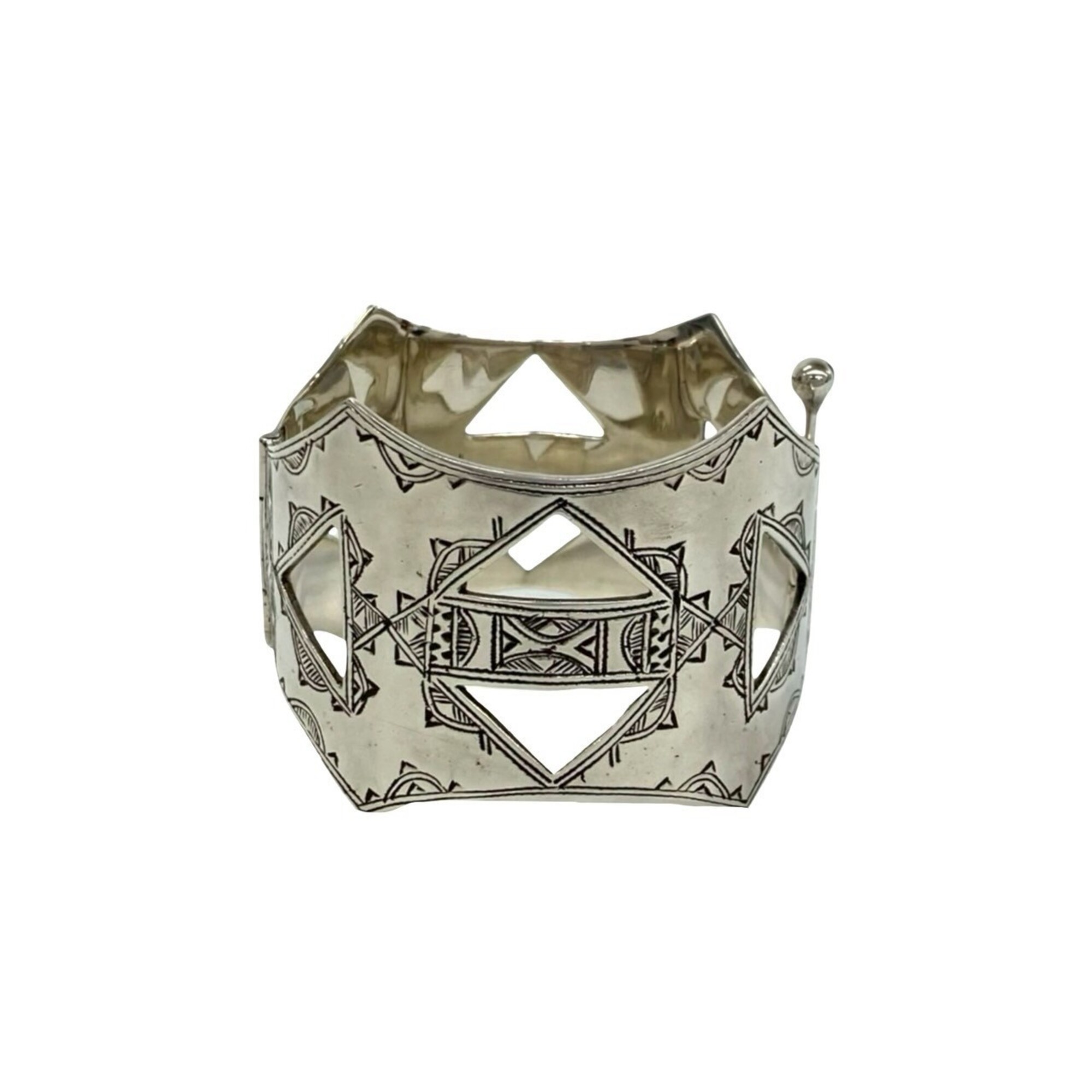 HERMES Touareg Bracelet, Sterling Silver 925, Bangle, Accessory, Silver, 32283