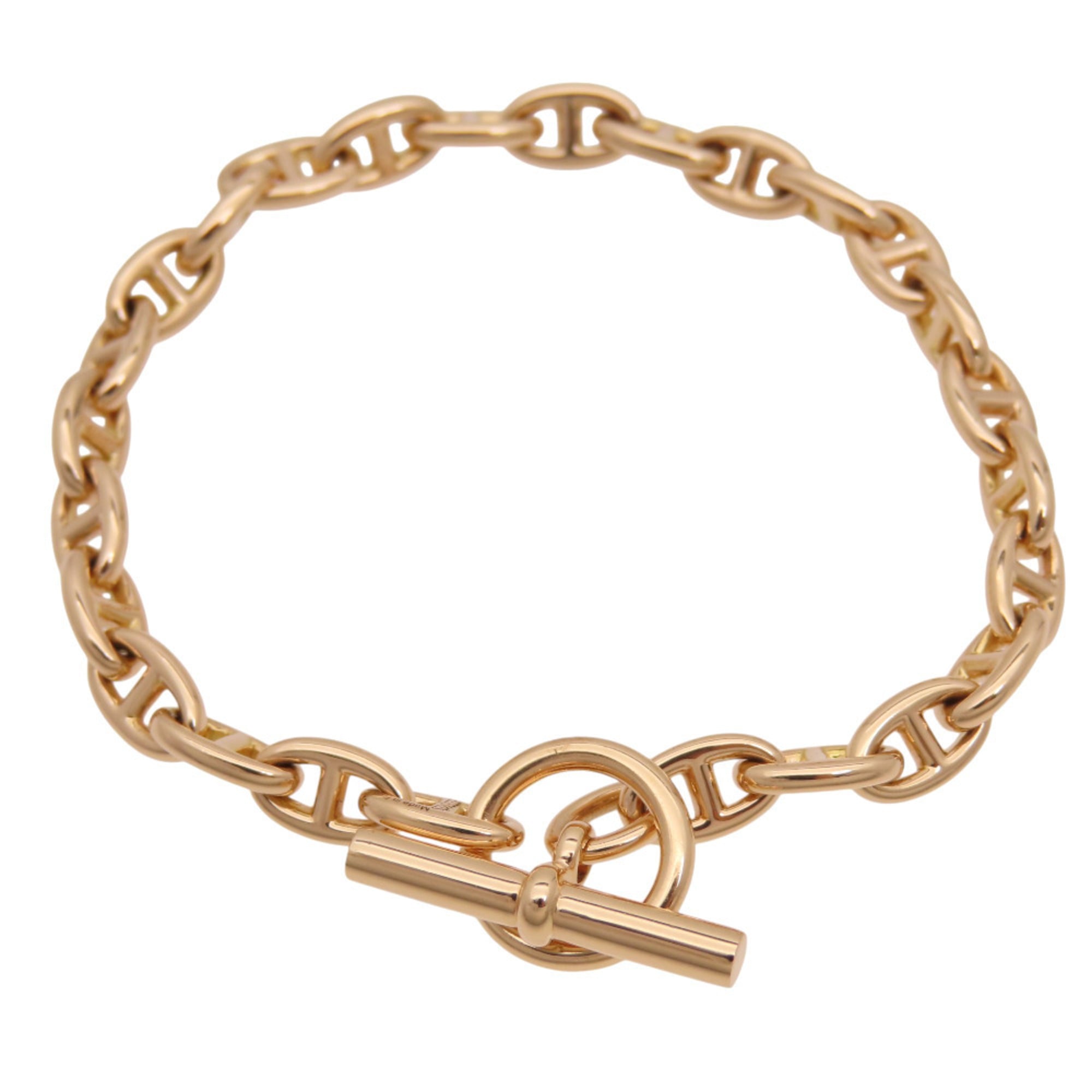 Hermes Chaine d\'Ancre TPM 750PG 26-link bracelet 18KPG pink gold jewelry 1518HERMES
