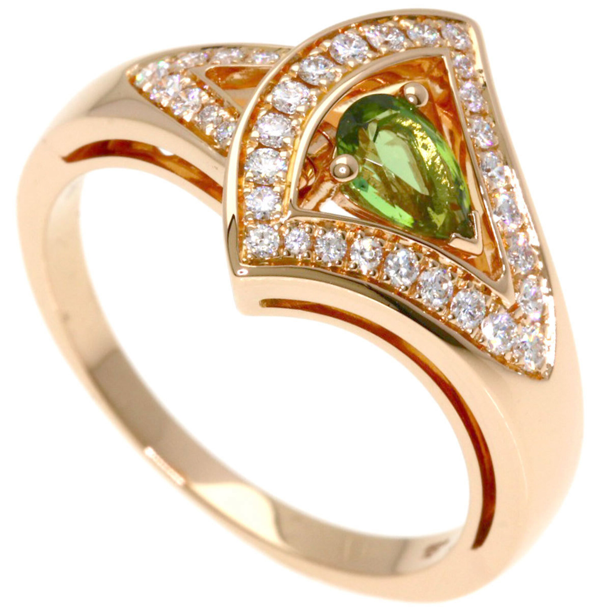 BVLGARI Diva\'s Dream Tourmaline Diamond Ring, 18K Pink Gold, Women\'s.