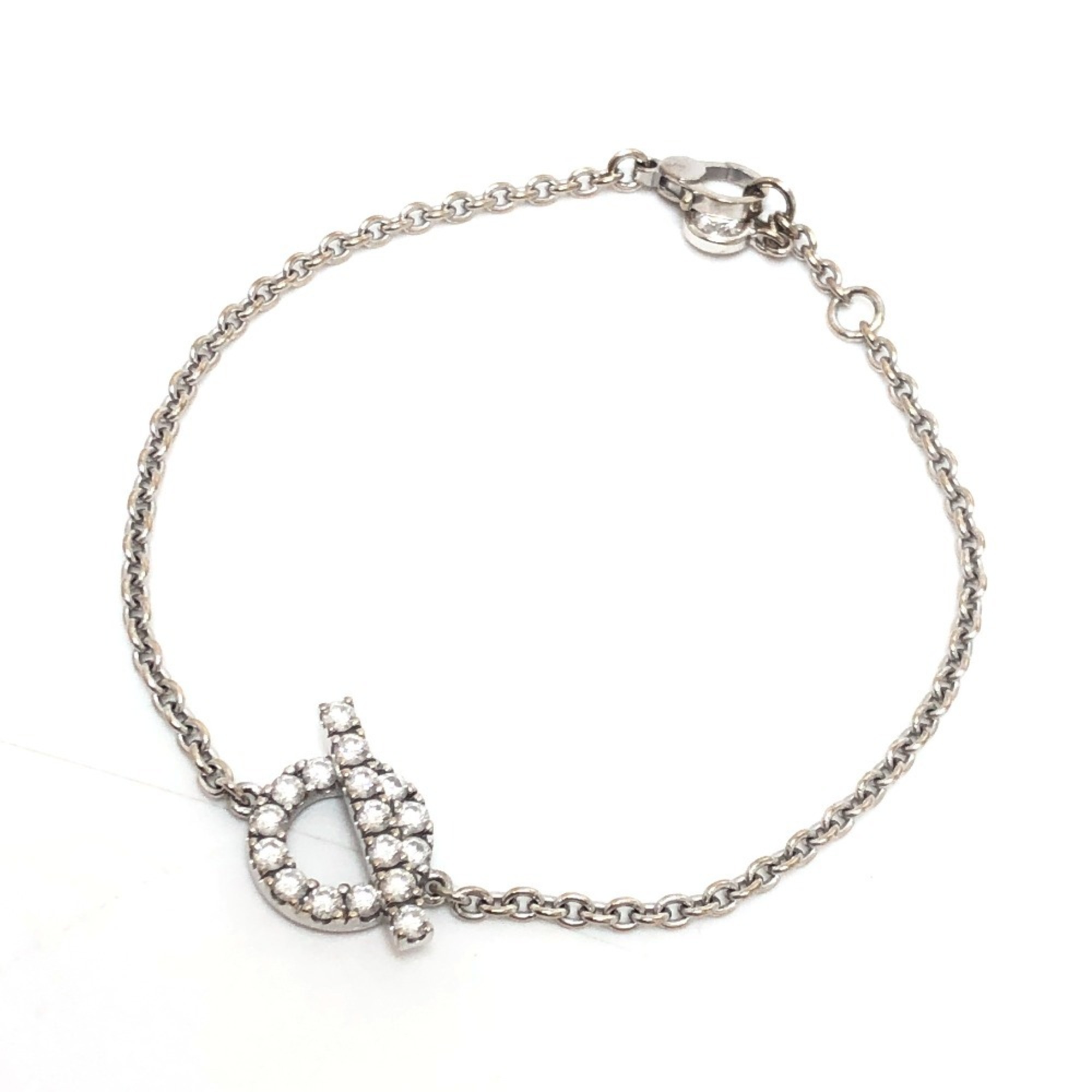 HERMES Finesse 18KWG Diamond 0.55ct Bracelet, 18KWG, Women\'s Silver