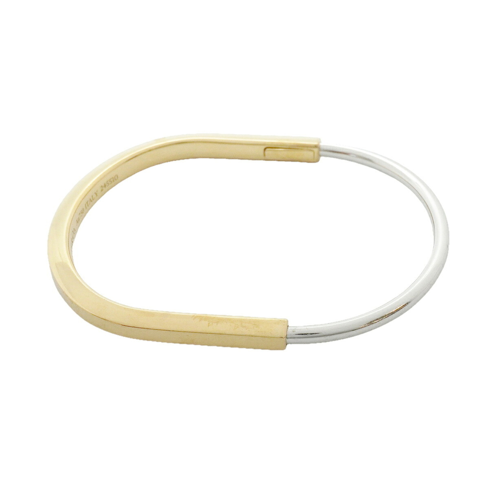 Tiffany & Co. Rock Narrow Bangle, 18K Yellow Gold (KYG), White (18KWG), Ladies\'.