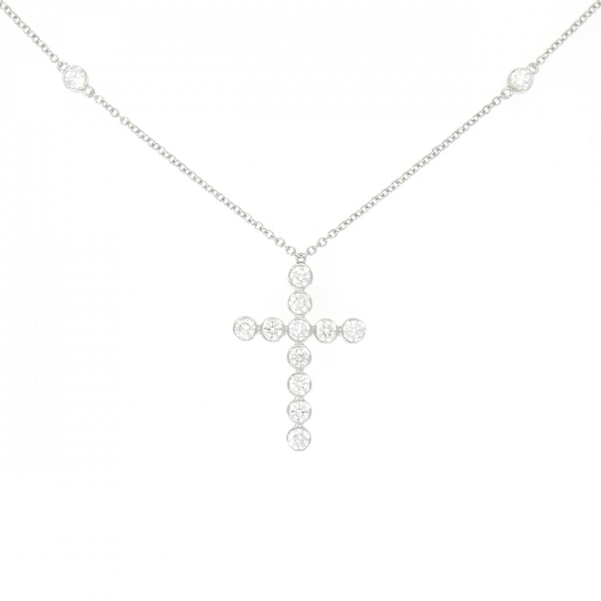 Tiffany Bezel Cross Necklace