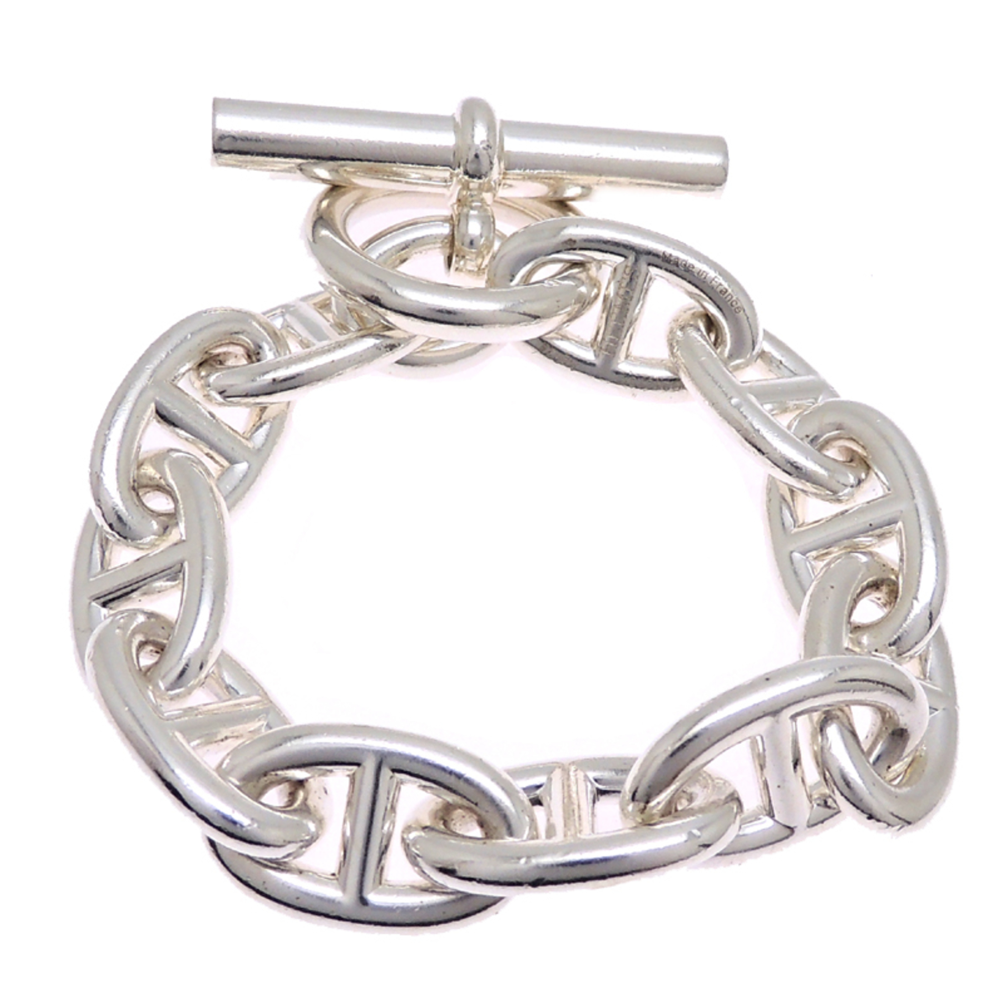 Hermes Chaine d\'Ancre TGM 11-link bracelet for women and men, H101995B, 925 sterling silver.