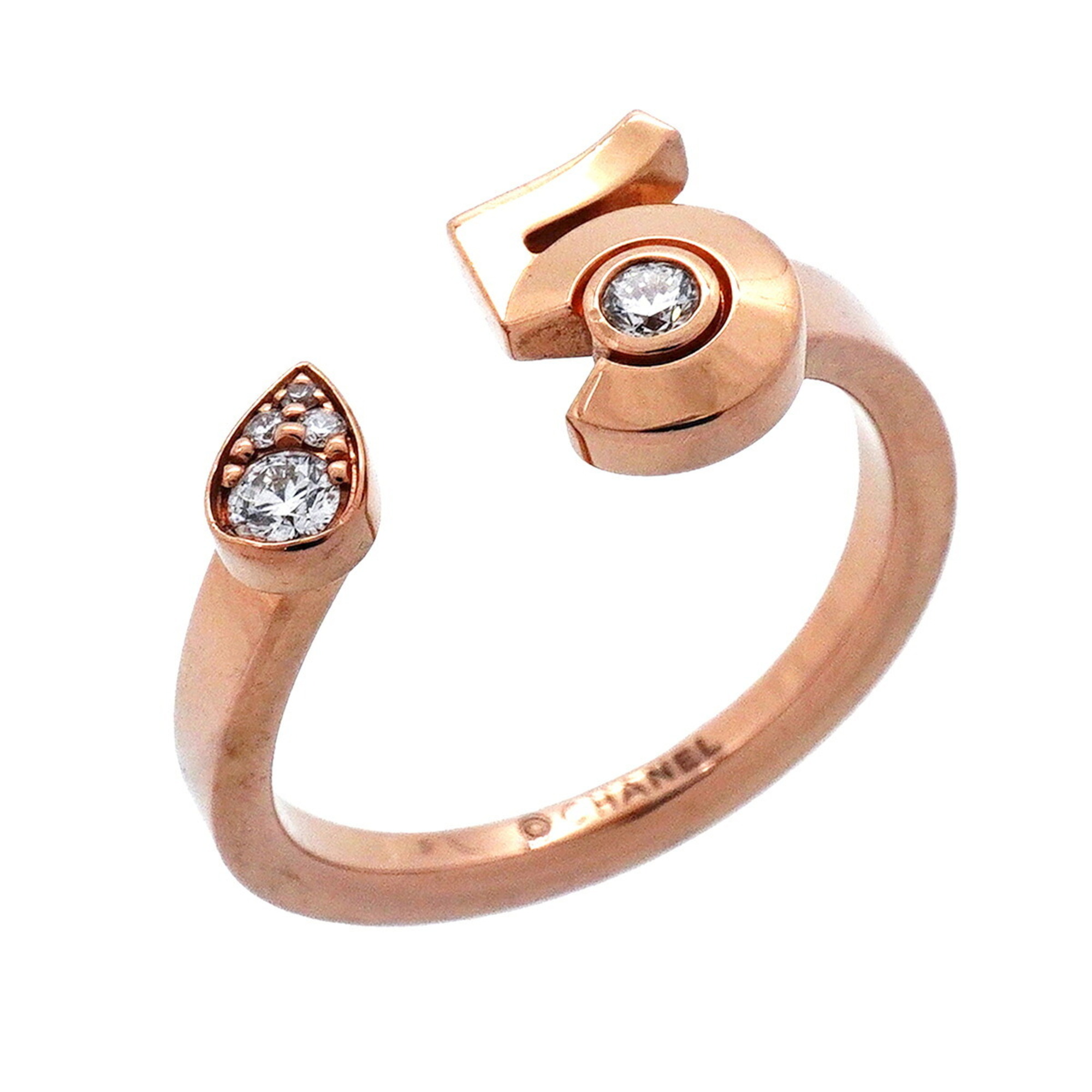 Chanel Extrait de No. 5 Ring, 18KPG Pink Gold, Diamond, Size #55, Men\'s/Women\'s, P3572681