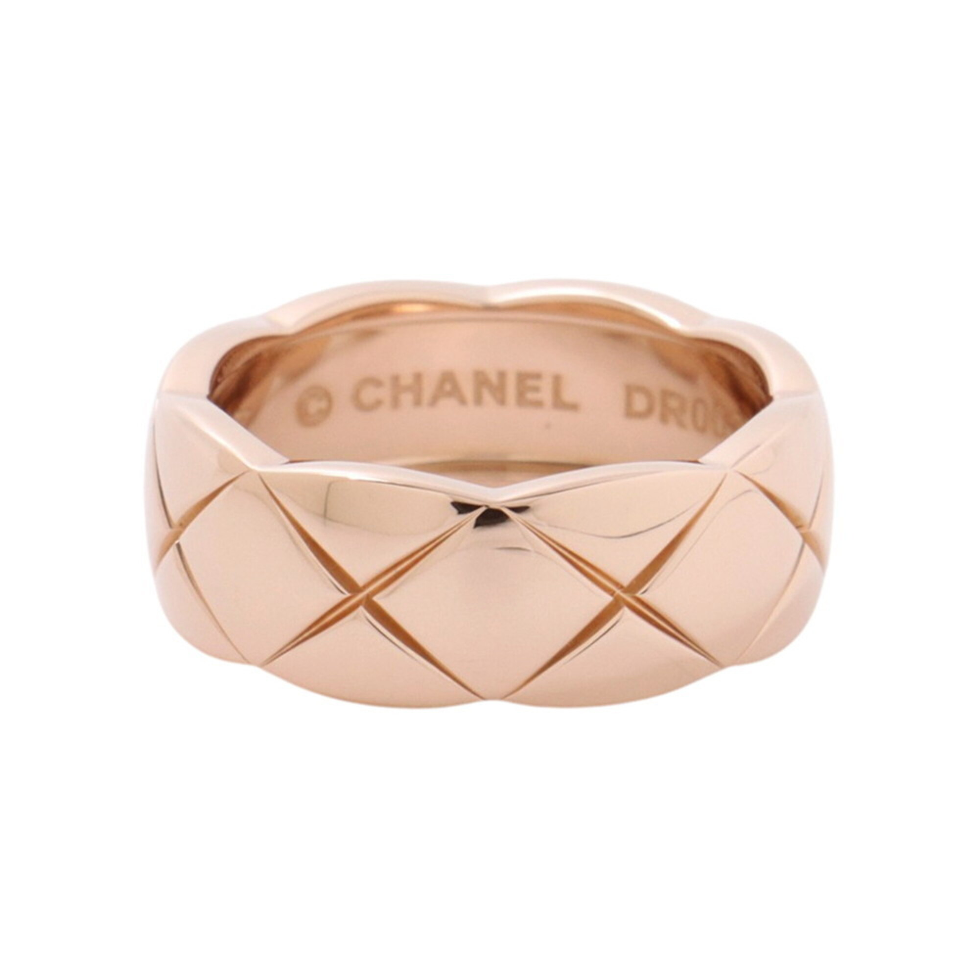 Chanel Coco Crush Collection Medium Ring, 18K Pink Gold, Size 47, J10817. (CHANEL ring)