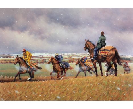 Peter Curling, Irish (b. 1955)Coloured Print: "Keeping them on the Go," Signed by Artist, Limited to 350 Copies, approx. 49cm