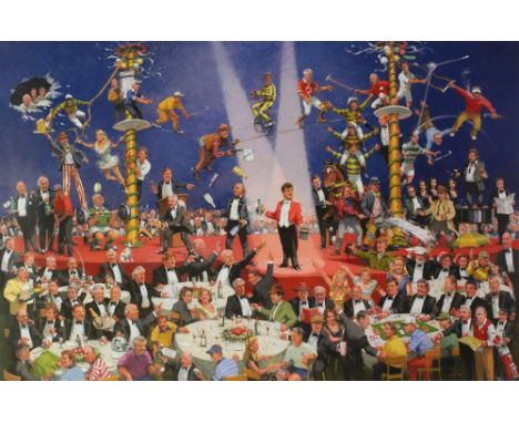 Peter Curling Irish (b. 1955)Signed & Limited Coloured Print: "J.P. Mac Manus Pro.Am - Tiger's Magic Potion," Limited Edition