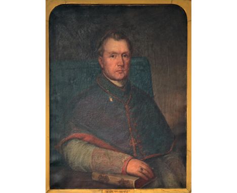 19th Century Irish School"Patrick Leahy Archbishop of Cashel, 1857 - 1875," half length Portrait of gentleman in Religious at