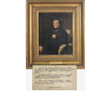Thomas Heathfield Carrick, British (1802 - 1875)"Portrait of Daniel O'Connell, The Liberator," half length portrait of Daniel