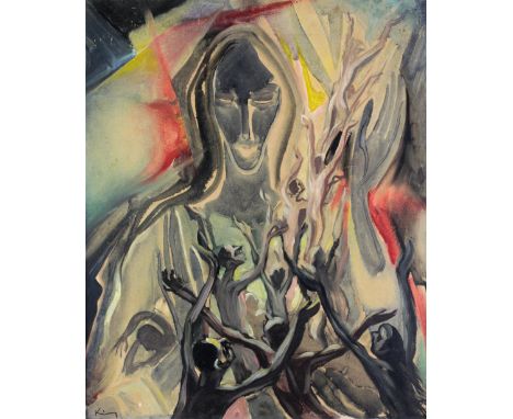 Richard King, Irish (1907 - 1974)"Darkness into Light," abstract O.O.B., approx. 61cms x 51cms (24" x 20"), signed lower left