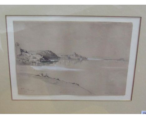 Vater de Lambilly, 19th Century Italian School"Capo di Monte, Isota Bisentenia," pencil sketch, signed and dated 1869, approx