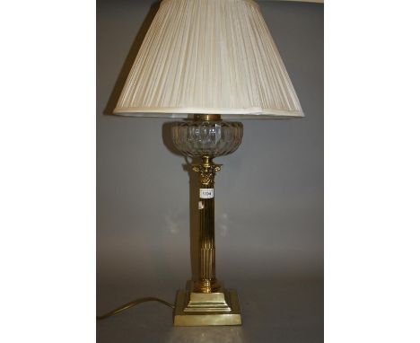 Brass Corinthian column table lamp 