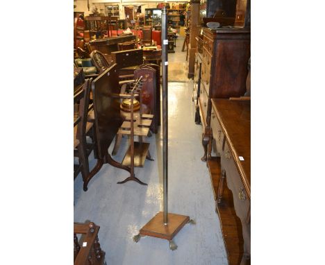 Art Deco walnut and chrome standard lamp 