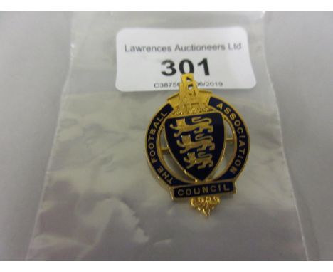 9ct Gold and enamel Football Association Council badge, season 1924 / 25 