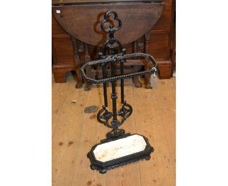 Black painted cast iron stick stand 