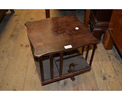 Early 20th Century mahogany table top revolving bookcase (for restoration) 