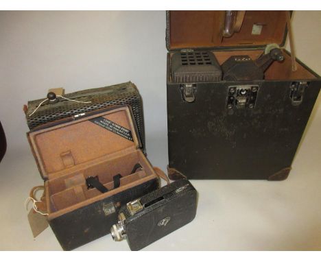 Kodak Cine Eight model 60 movie camera in fitted box, together with a Kodascope Kodak transformer and a cased projector 