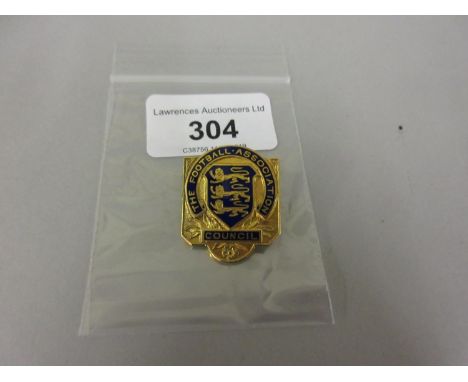 9ct Gold and enamel Football Association Council badge, season 1927 / 28 