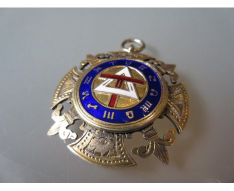 Silver and enamel Masonic pendant 