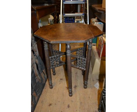 Liberty and Co. style octagonal occasional table in Moorish style 