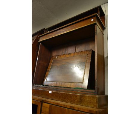 Regency mahogany chiffonier with a shelf back above two doors (for restoration) 