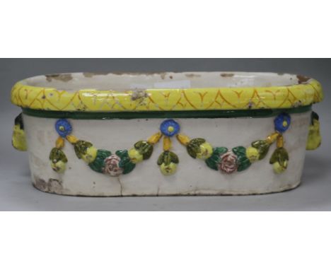 A Majolica planter