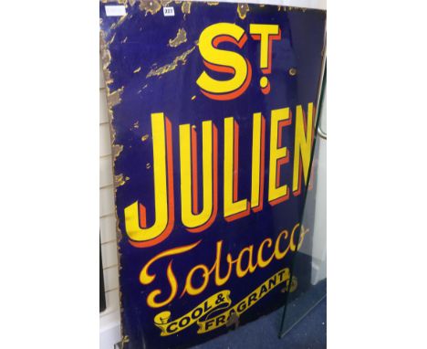 A St Julien tobacco enamel sign