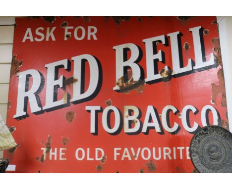 A Red Bell Tobacco enamel sign