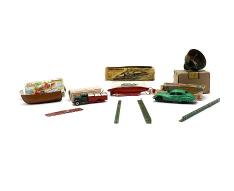 A collection of boxed toys, early to mid-20th century, comprising a Tri-ang Wizard Stop-On Car, Tri-Ang Minic Jack in the Boa