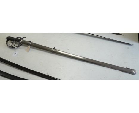 A late Victorian Royal Artillery officer’s sword by Wilkinson, No.25179, etched with regimental device, Royal Arms, owner’s c