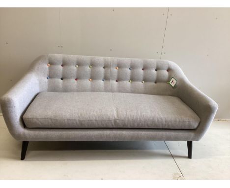 A new Made.Com Contemporary sofa, width 186cm, depth 80cm, height 83cm. Condition - excellent