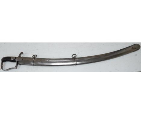 A 1796 pattern light cavalry trooper’s sword in steel scabbard, blade 82cm. Condition - good, cleaned * Due to new safety reg