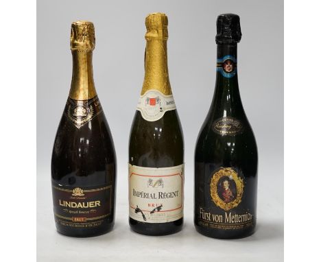 Fifteen bottles of sparkling wine to include Muscador, Lindauer, and Pol Remy. Condition - fair, storage history unknown