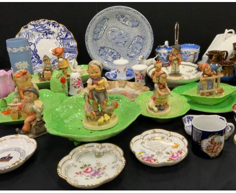 Ceramics - Royal Crown Derby ‘Mikado’ pattern wavy rim plate, trinket dish, ’Derby Posie’ ware, miniature Shelley tea cups an