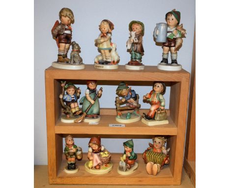 Ceramics - Goebel figures including For Father, Not For You, Let's Sing, Be Patient, Retreat To Safety, etc (12)