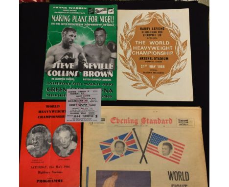 Sport - Boxing, a programme World Heavy Weight Championship, Muhammad Ali V Henry Cooper, Saturday 21st May 1966, Highbury St